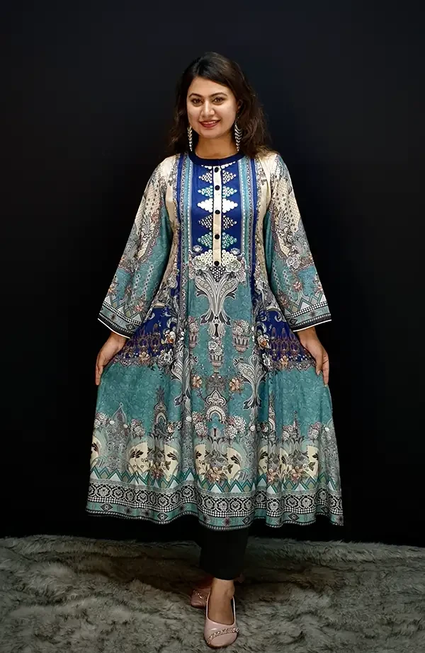 Premium Wear Stylish Kurtis with Mirror Embellishment