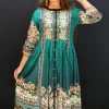 Stylish Traditional Kurti with Floral Print and Mirror Work