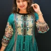Stylish Traditional Kurti with Floral Print and Mirror Work