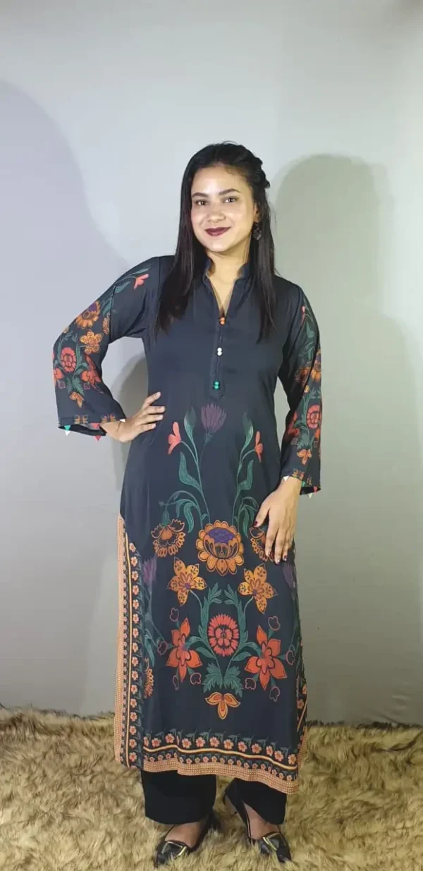 Black Floral Co-Ord Fashion Set Colors Smile Modern Style