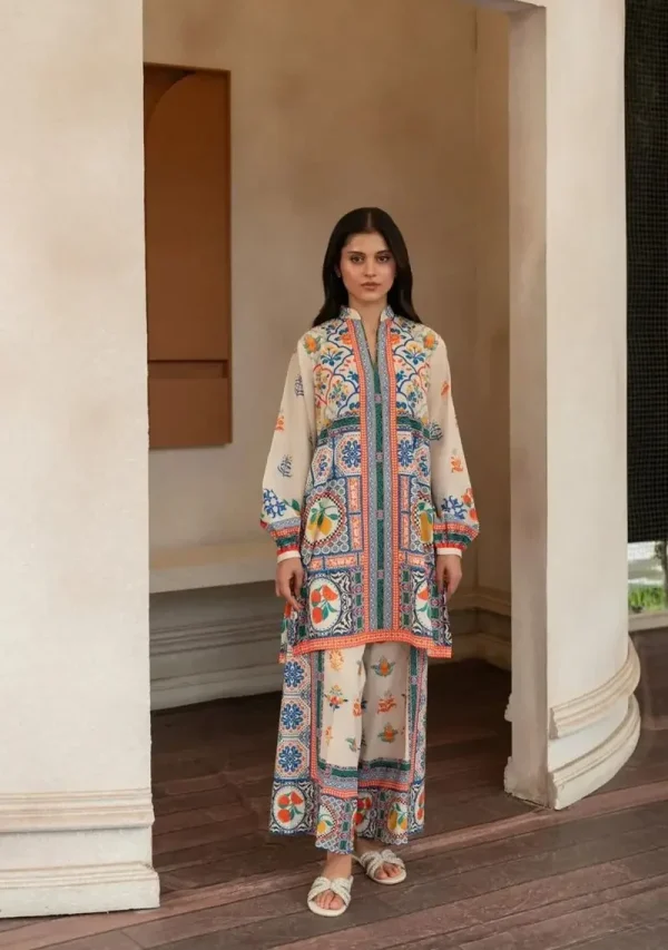 Indulge in classic style enhanced by the royal touch of Colorful Dimond Georgette Co-ords