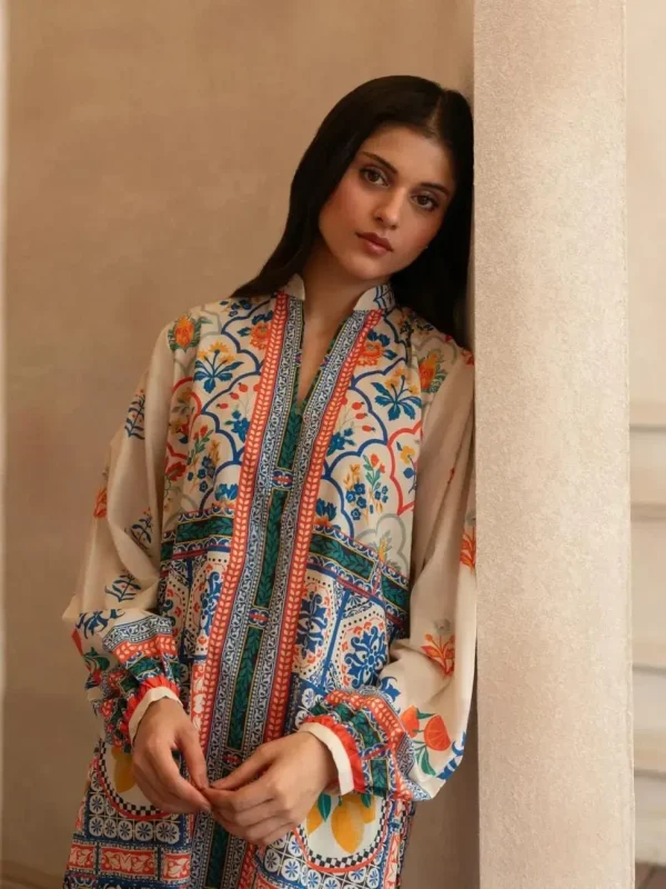 Indulge in classic style enhanced by the royal touch of Colorful Dimond Georgette Co-ords